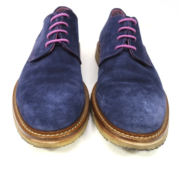 To Boot New York blue suede & pink lace up shoes - Picture 4 of 7